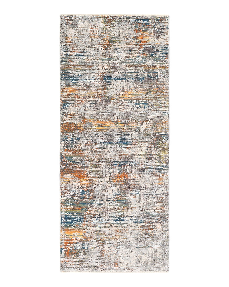 Surya Presidential Pdt-2305 Runner Area Rug, 3'3 X 8' In Bright Blue/burnt Orange