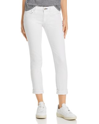 low rise white jeans