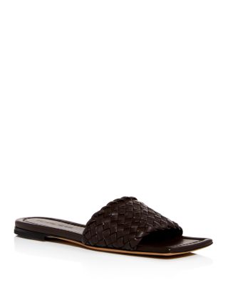 square toe slide sandals