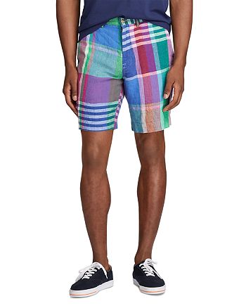 Polo Ralph Lauren Classic Fit Madras Linen Shorts | Bloomingdale's