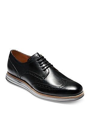 Cole Haan Men's Original Grand Leather Wingtip Oxfords In Black/iron