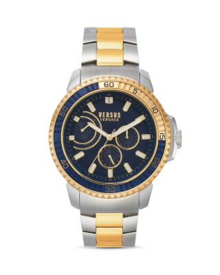 Versus Versace Versus Aberdeen Two-Tone Link Bracelet Watch, 45mm