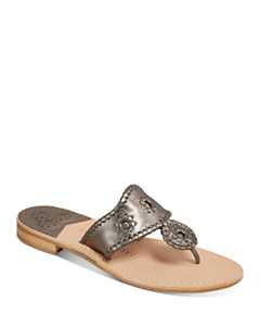 Jack Rogers Hamptons Metallic Thong Sandals Bloomingdale S