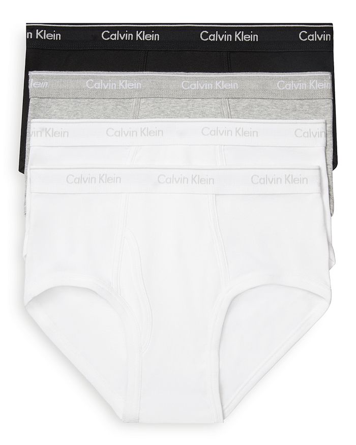 Calvin Klein Briefs, Pack Of 4 In White/black/heather Gray