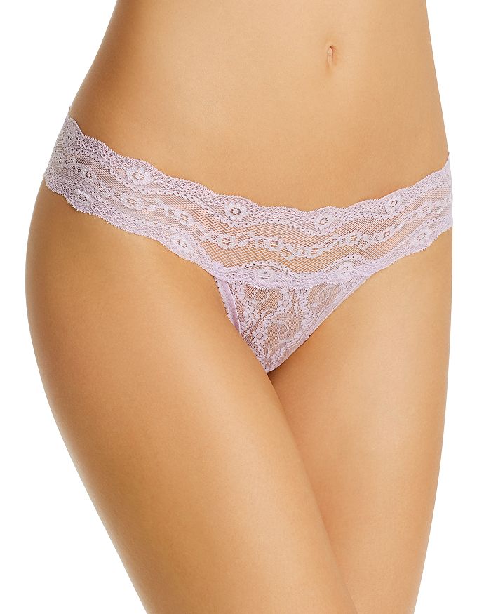B.tempt'd By Wacoal Lace Kiss Thong In Pastel Lilac