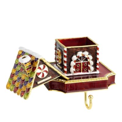 Gingerbread House Pewter Stocking Holder