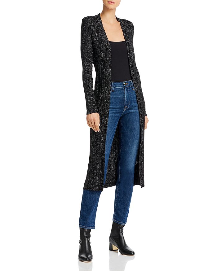Metallic best sale duster cardigan