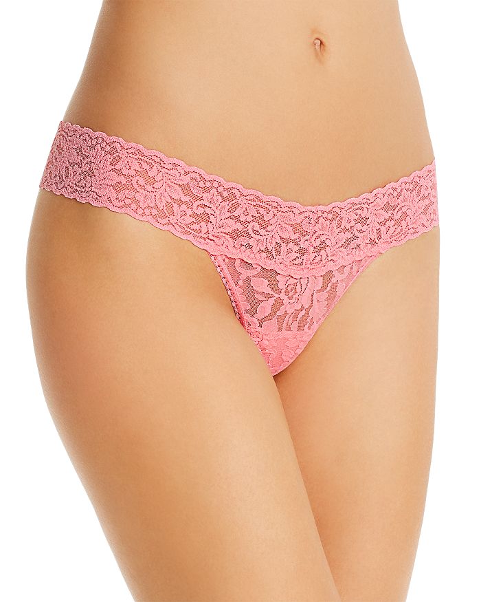 Hanky Panky Low-rise Thong In Pink Lady