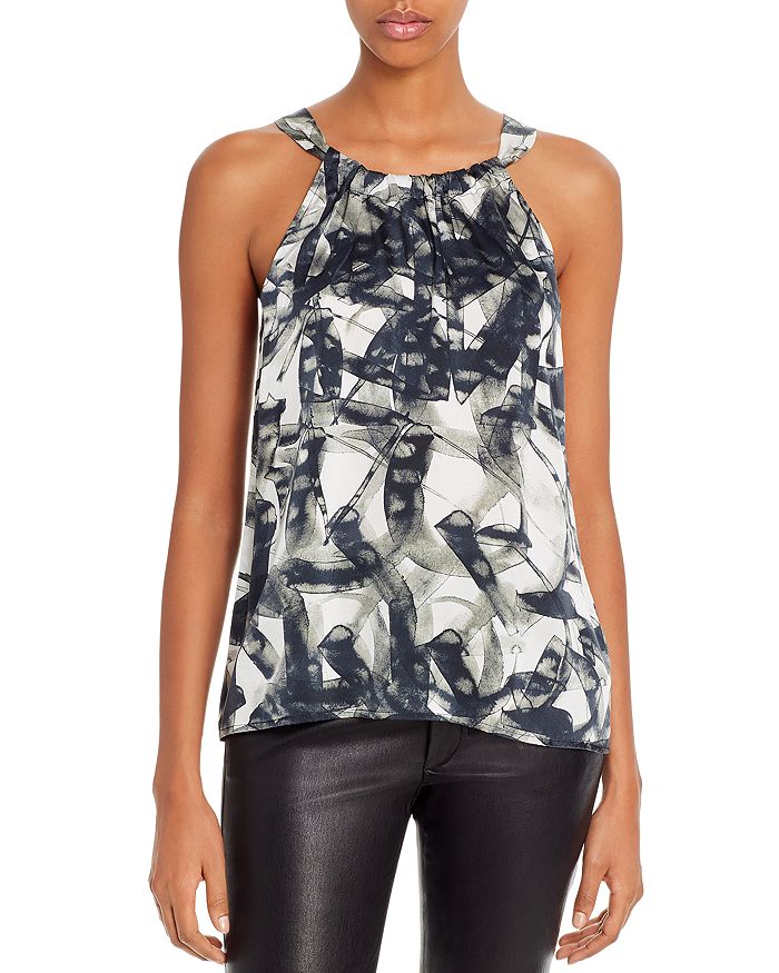 Go By Go Silk Printed Tank In Scribbles