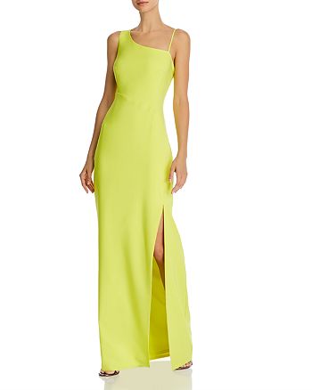 Laundry by Shelli Segal Asymmetric Luxe Crepe Gown | Bloomingdale's