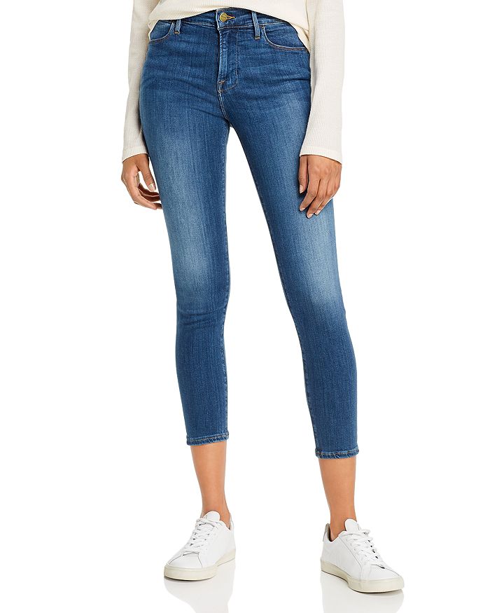 FRAME Le High Skinny Crop Jeans in Sulham