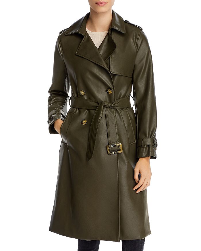 APPARIS LUCIA FAUX LEATHER TRENCH COAT,S28