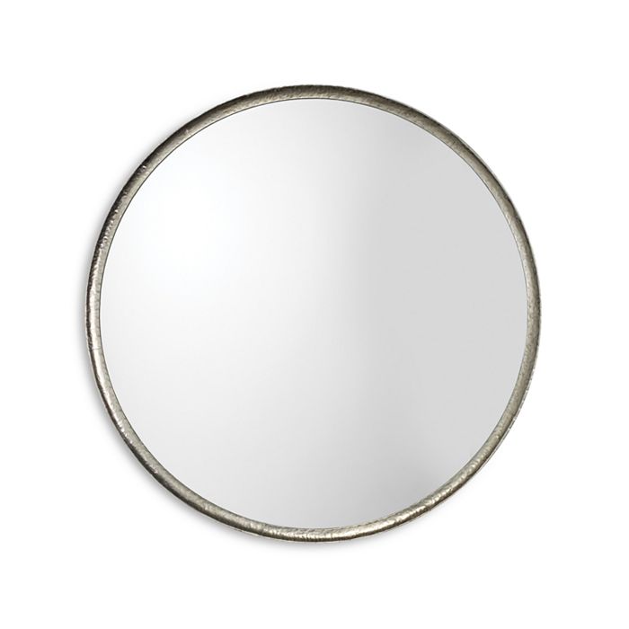 Jamie Young Refined Round Mirror In Silver