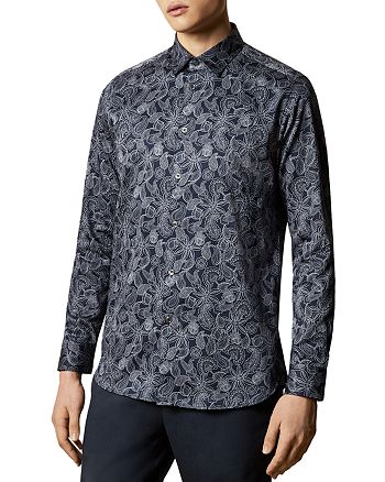 Ted Baker FORSURE Paisley Slim Fit Button-Down Shirt | Bloomingdale's