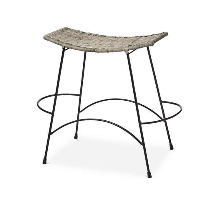 Shop Jamie Young Wing Counter Stool In Natural Rattan