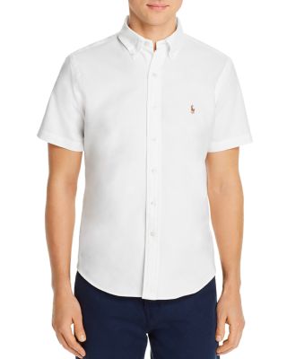 white ralph lauren short sleeve shirt