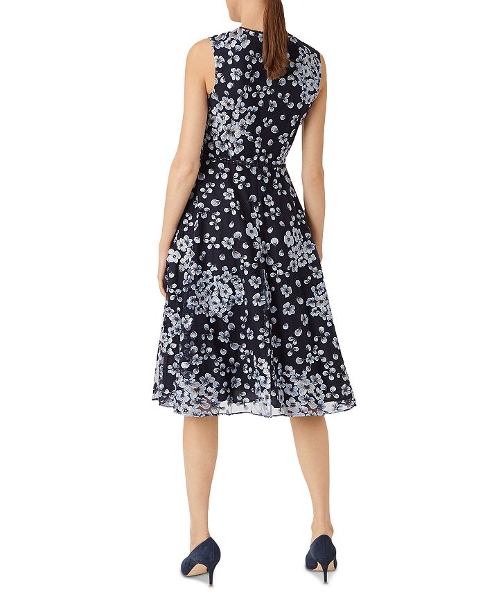 Hobbs London Lilith Embroidered Dress In Navy Blue | ModeSens