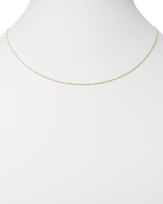 Box Link Chain Necklace in 14K Yellow Gold 