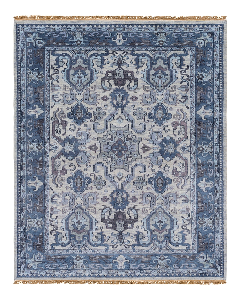 Surya Zeus Zeu-7828 Area Rug, 2' X 3' In Navy/gray/ivory