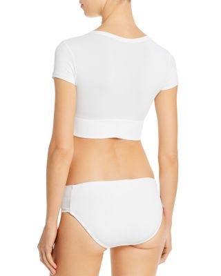 Ava Solid Twist-Front Bikini Bottom