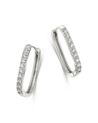 square hoop diamond earrings