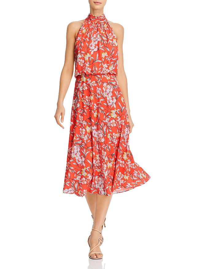 Adrianna Papell Tea Time Floral Print Midi Dress | Bloomingdale's