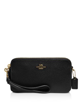 coach crossbody pouch in pebble leather