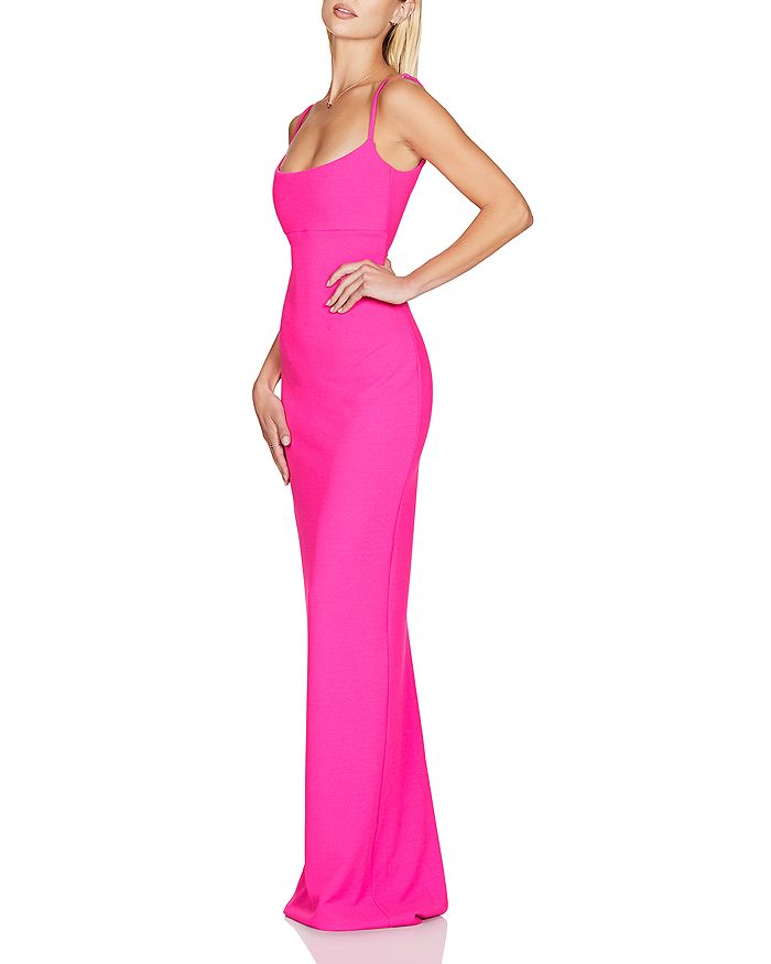 Shop Nookie Bailey Column Gown In Neon Pink