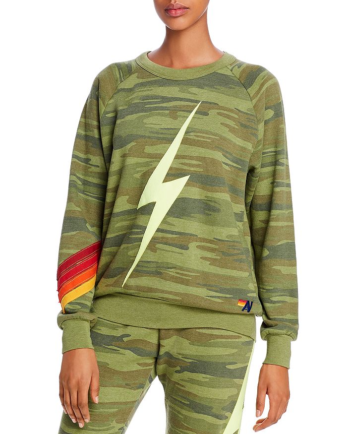 Aviator Nation Bolt Camo Printed Sweatshirt Bloomingdale s