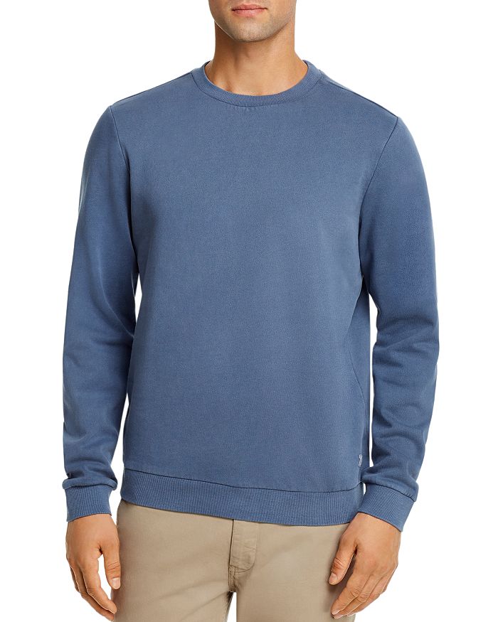 Marine Layer Garment-dyed Fleece Sweatshirt In Navy | ModeSens