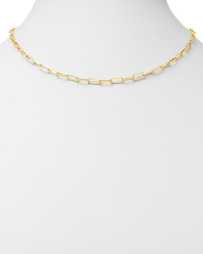 Shop Bloomingdale's Paper Clip Link Chain Necklace In 14k Yellow Gold - 100% Exclusive