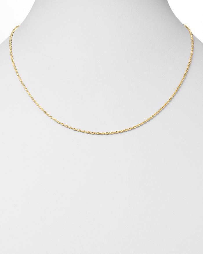 Shop Bloomingdale's Solid Glitter Link Chain Necklace In 14k Yellow Gold - 100% Exclusive
