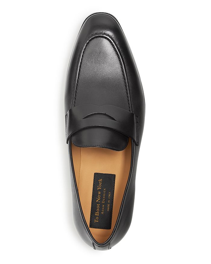 Shop To Boot New York Men's Tesoro Leather Penny Loafers In Black