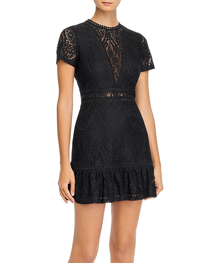 Aqua Lace Mini Dress - 100% Exclusive In Black