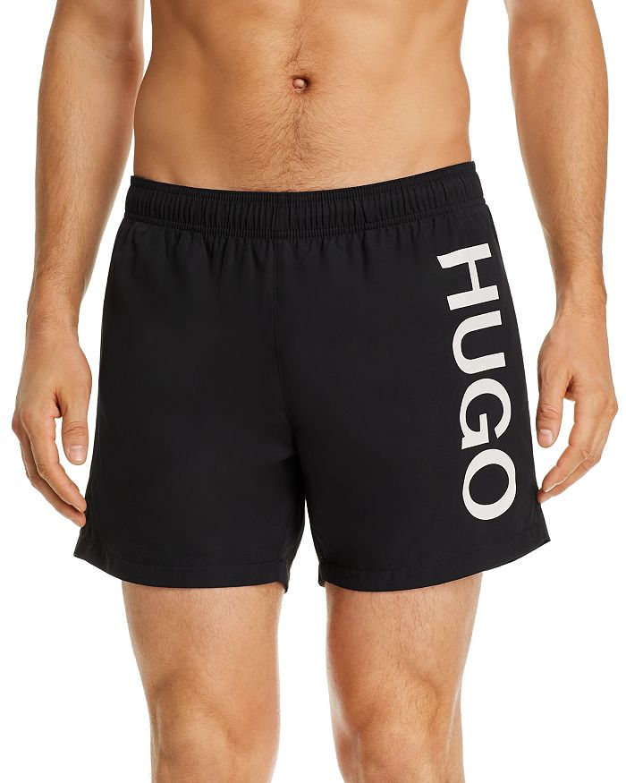 Hugo Boss Black Swimsuit Made Of Recycled Polyester With Quick-dry Feature In Black