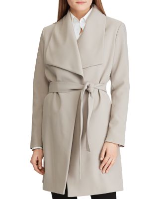 Ralph Lauren Belted Drape-Front Coat 