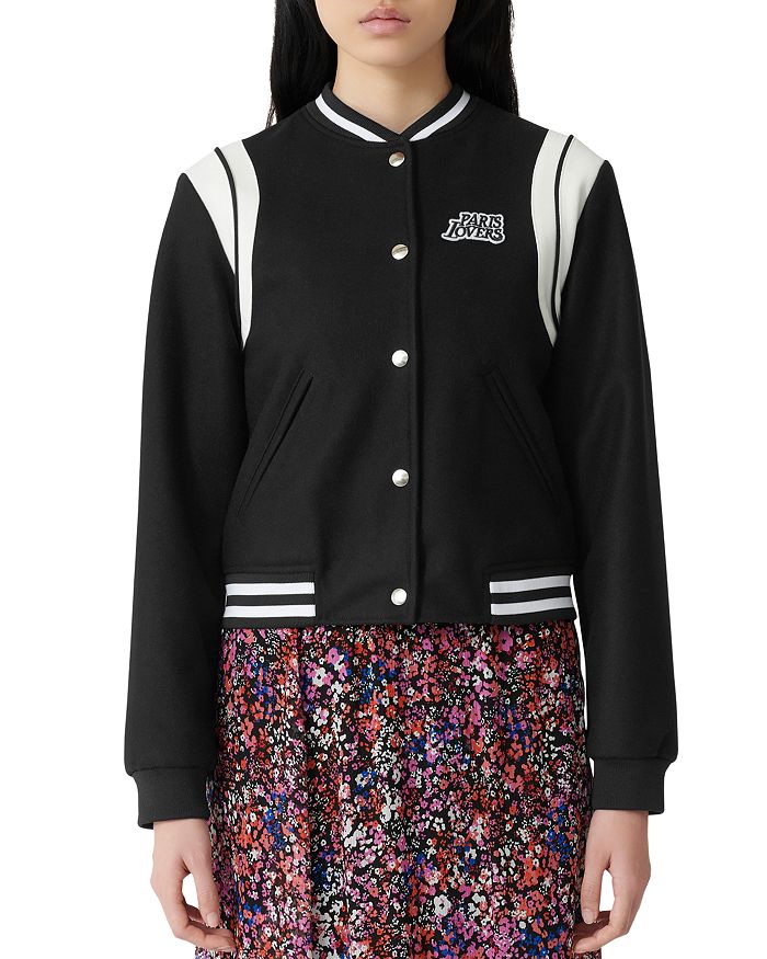 Maje Berry Varsity Jacket | Bloomingdale's