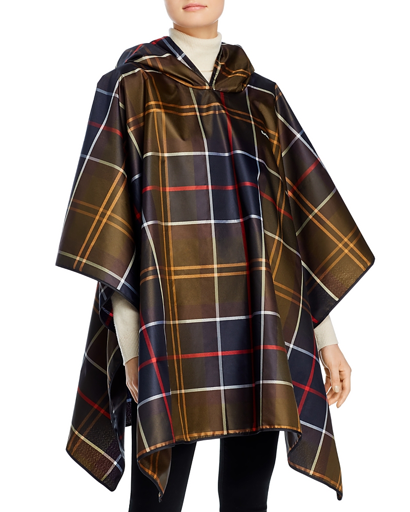 Barbour Tartan Hooded Poncho · OS