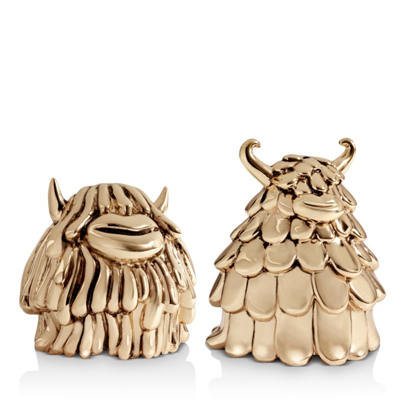 L'Objet Haas Niki + Simon Salt and Pepper Shakers in Gold