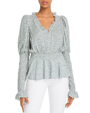 LANI THE LABEL Smocked Floral Print Top - 100% Exclusive ...