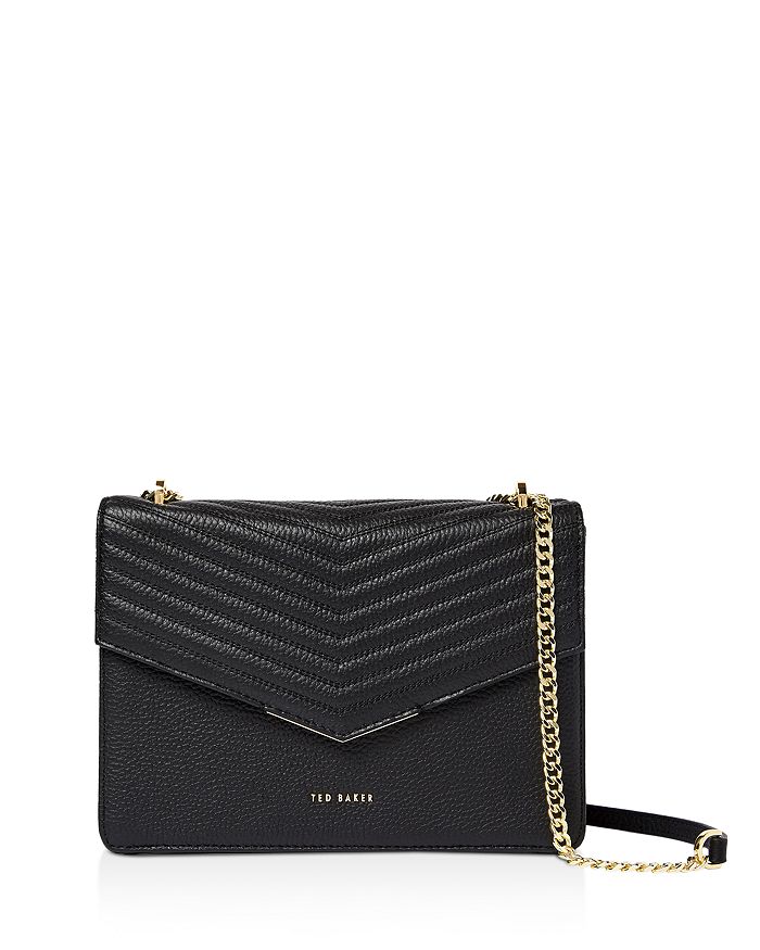 TED BAKER BECKEEY QUILTED ENVELOPE CROSSBODY,241920BLACK
