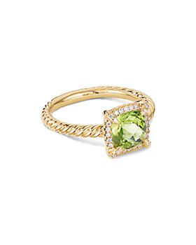David Yurman - Petite Châtelaine® Pavé Bezel Ring in 18K Yellow Gold with Diamonds & Gemstones