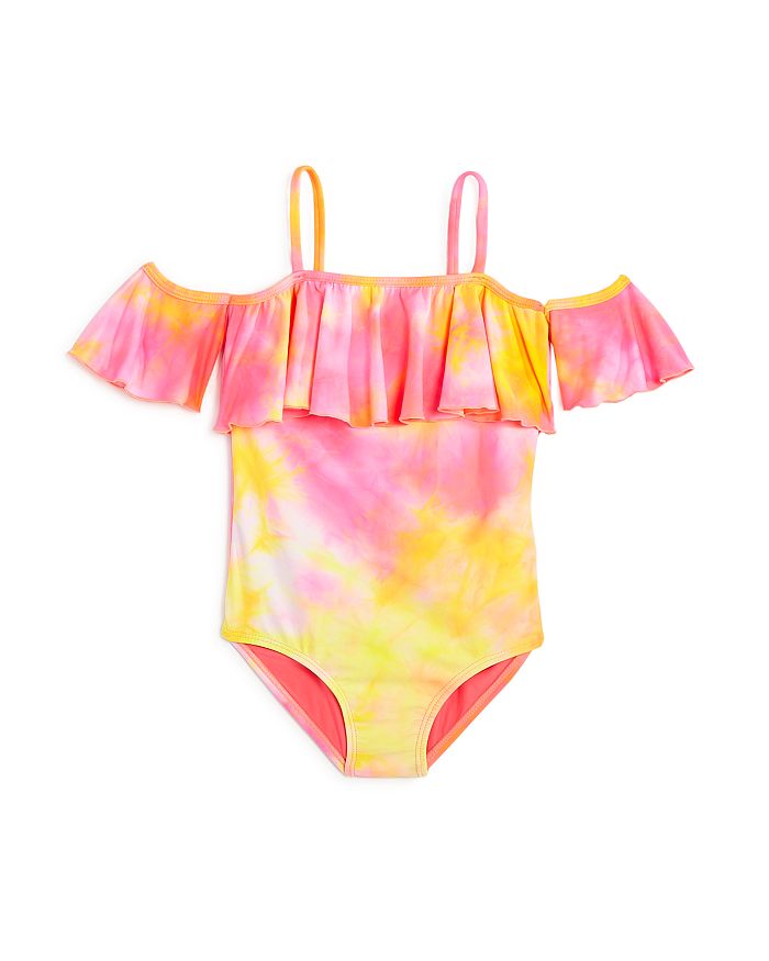 Pq Swim Girls Tie Dyed One Piece Swimsuit Little Kid Big Kid