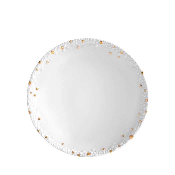 Shop L'objet Haas Mojave Soup Plate With Gold Accents In White/gold
