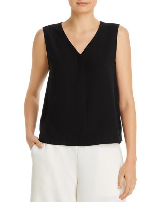 eileen fisher sleeveless silk top