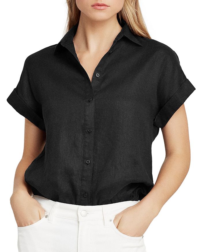 Ralph Lauren Linen Short-Sleeve Button-Up Shirt | Bloomingdale's
