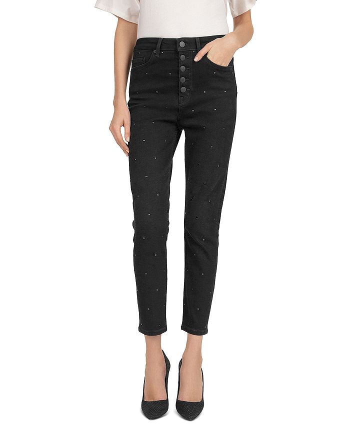 THE KOOPLES LIZY BUTTON-FLY JEANS,FJEA20002J