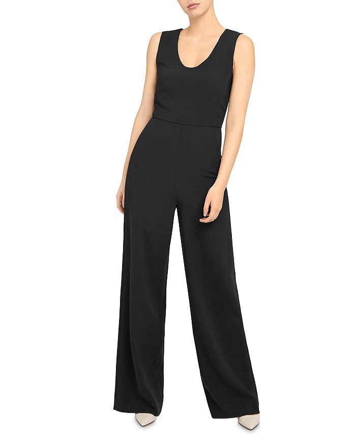 THEORY SEAMED CREPE JUMPSUIT,K0109202