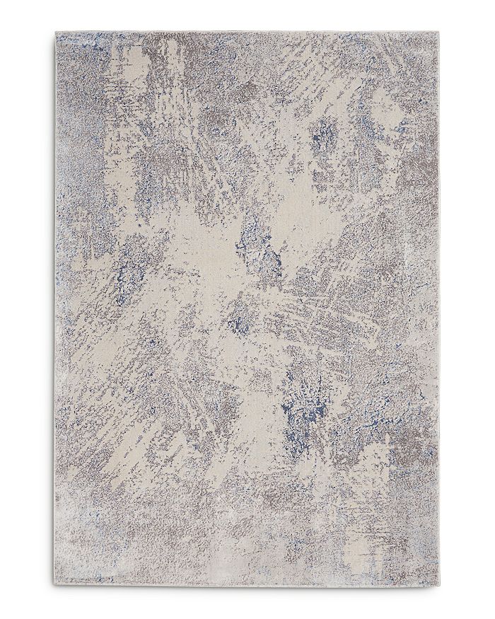 Nourison Silky Textures Sly06 Area Rug, 5'3 X 7'3 In Ivory/gray
