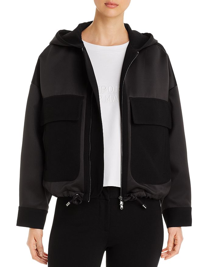 Emporio Armani MixedMedia Hooded Jacket Bloomingdale's